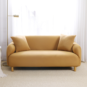 Gold Brushed Elastic Stretch Sofa Cover Couch Cover Sofa Slipcovers
