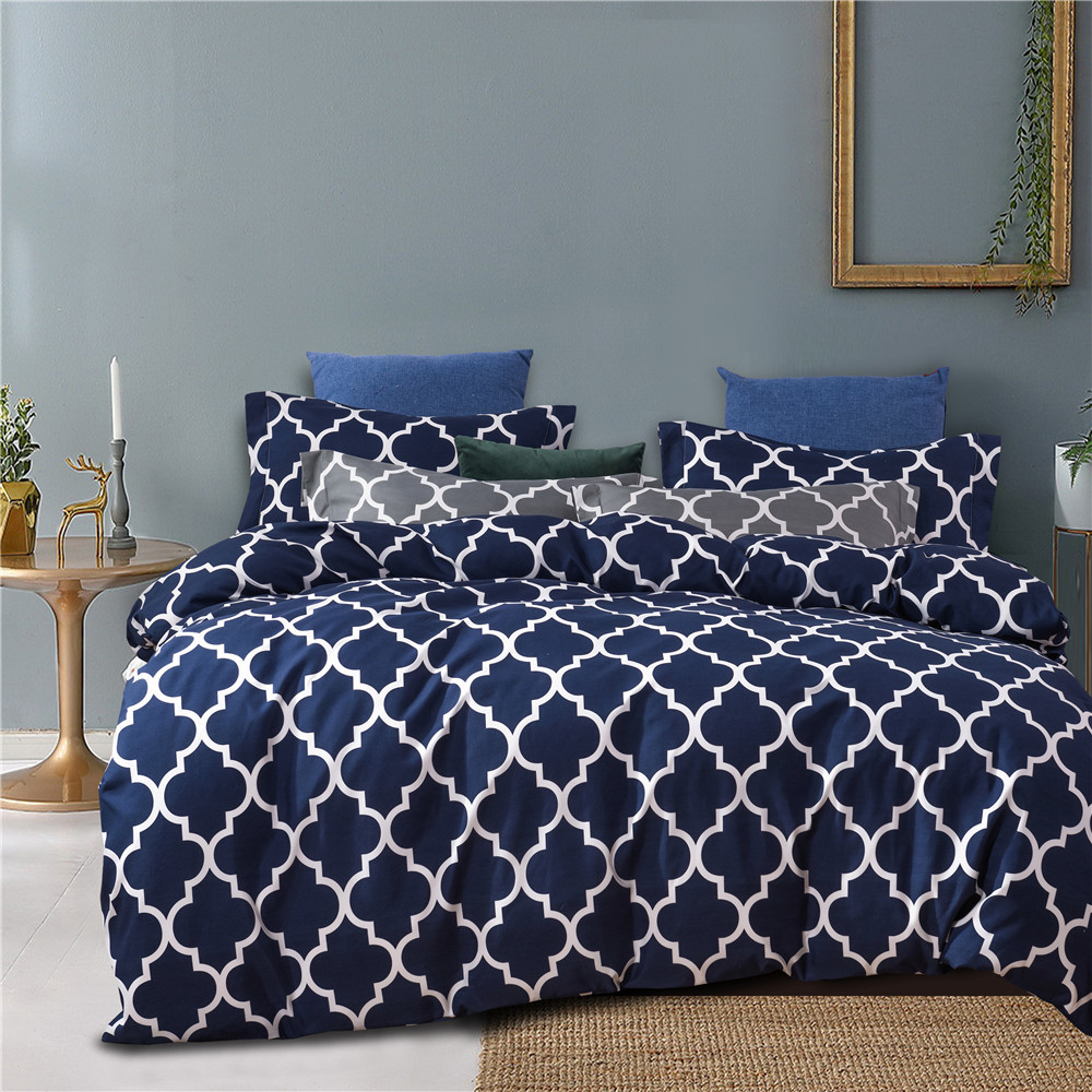 3-Piece Duvet Cover Set - Soft Brushed Microfiber Fabric - Shrinkage and Fade Resistant(Queen,Navy)